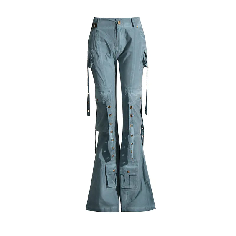 Casual High Waist Flared Jeans for Women