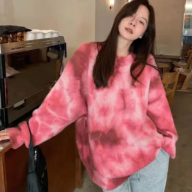 Loose Casual Pullover Knit Top for Women