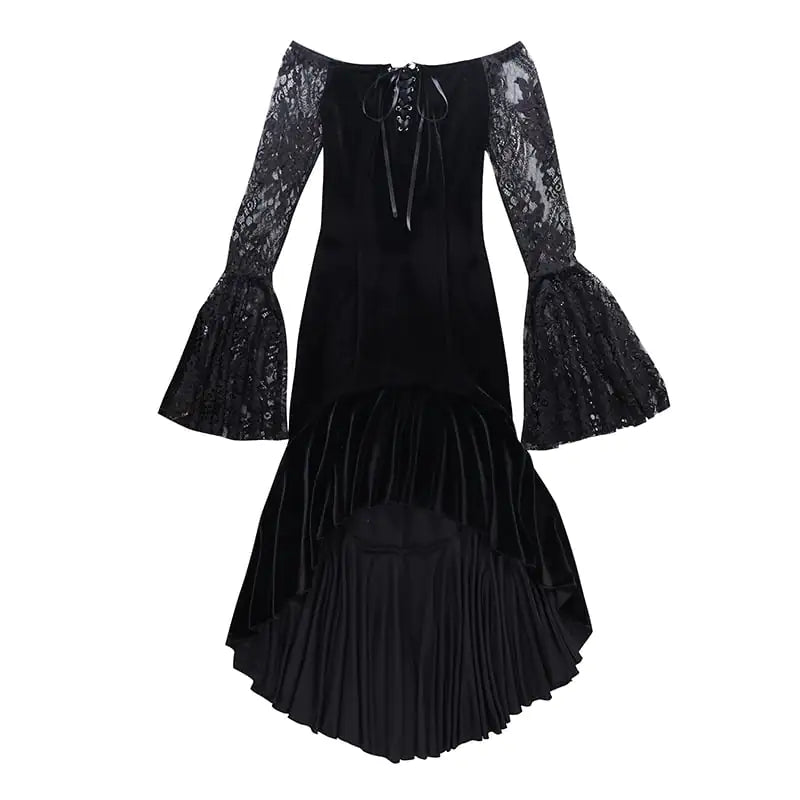 Dark Retro Style Evening Dress for Women