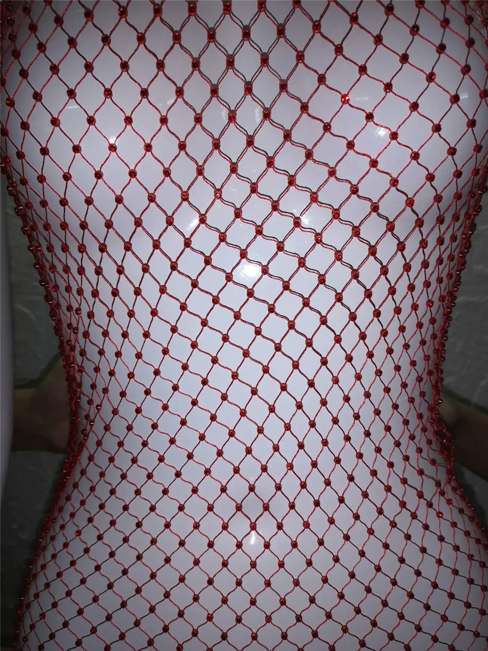 Diamond Mesh Waist Chain Skirt for Women