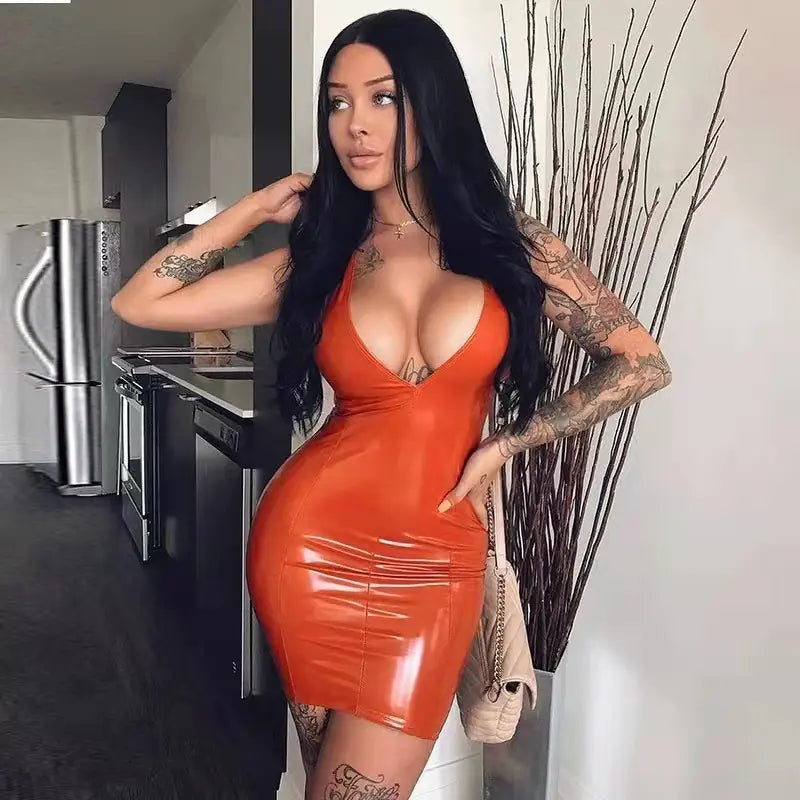 Big V-Neck Slimming Dress for Women