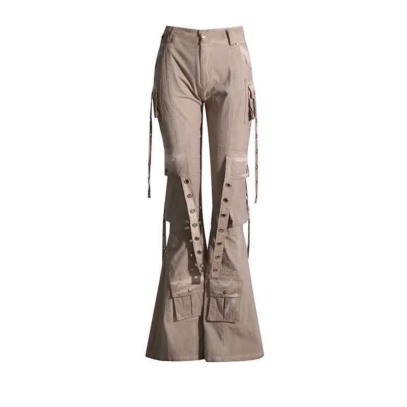 Casual High Waist Flared Jeans for Women