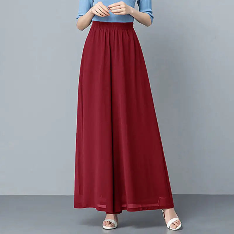 Casual Chiffon Wide Leg Pants for Women